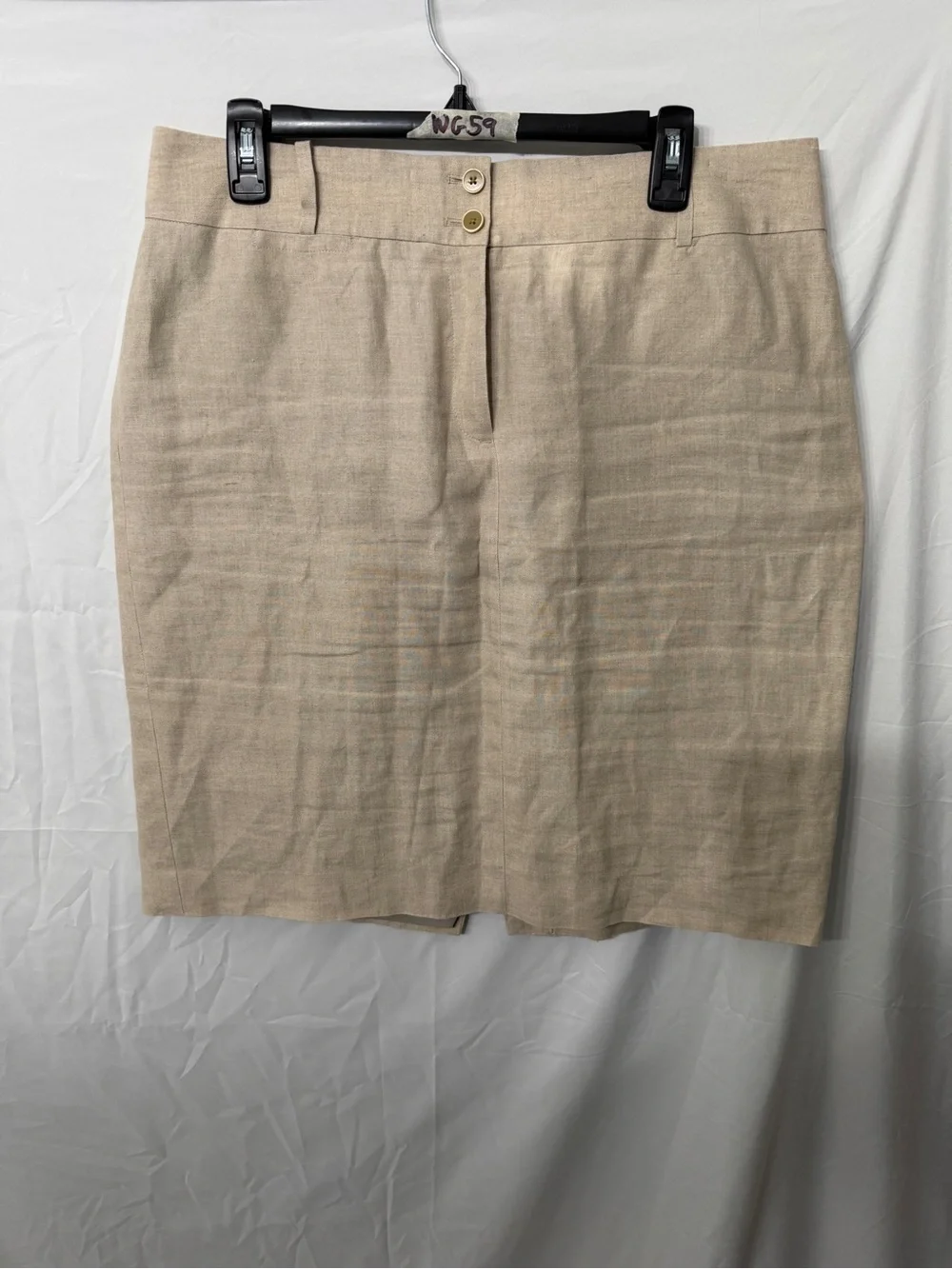 Women’s Banana Republic Linen Blend Pencil Skirt Size 14 Beige